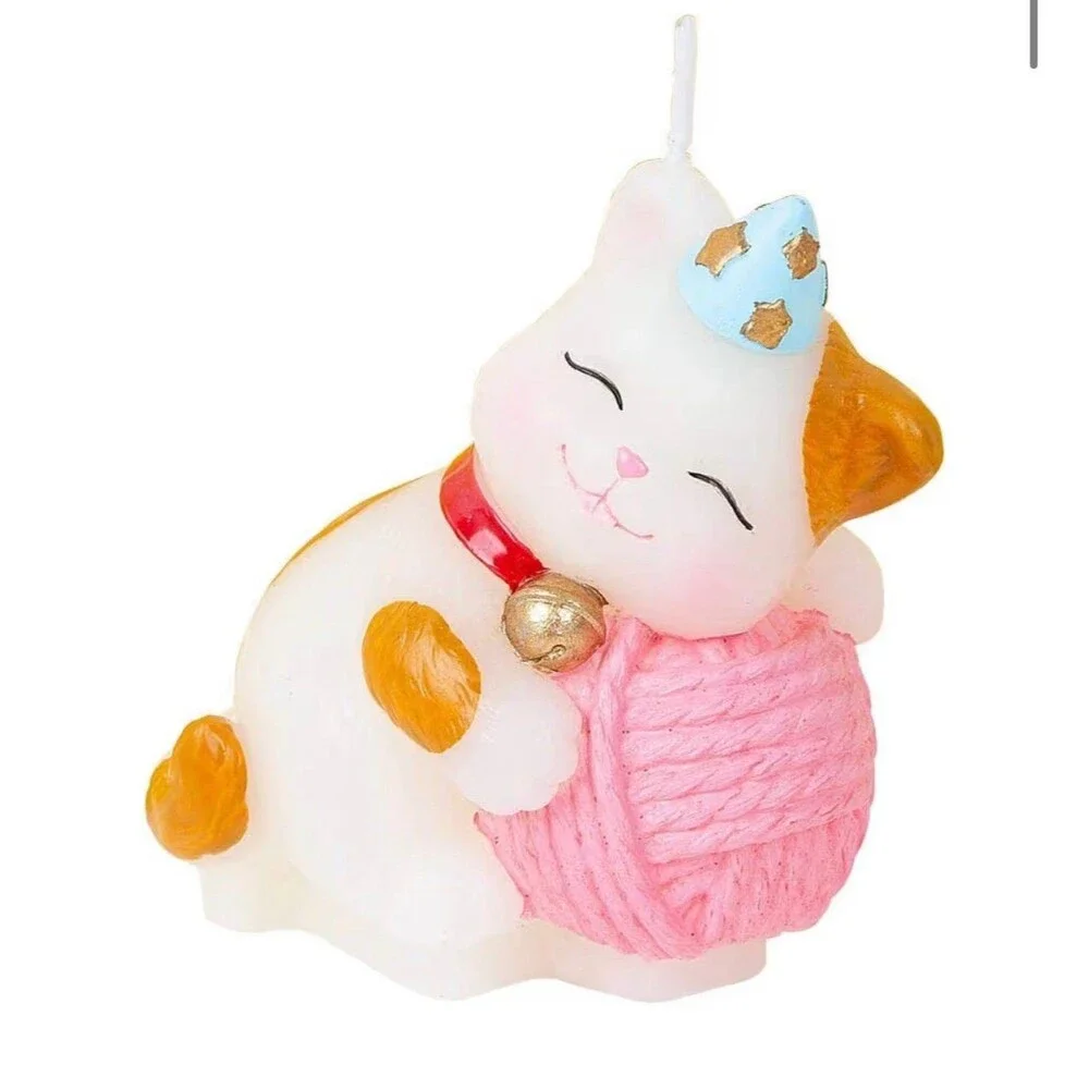 Kitty Cat Birthday Candles Cake Topper